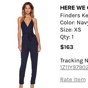 Finders Keepers Navy Jumpsuit